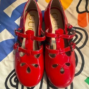 New Gucci Kids Red Patent Leather Shoes 26 US 9